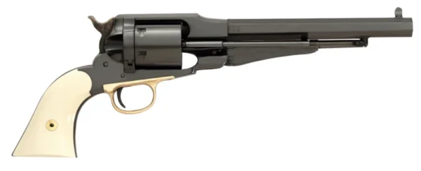 Taylors & Company 550760 Remington Conversion LawDawg 45 Colt (LC) Caliber with 8"  Barrel, 6rd Capacity Cylinder, Overall Blued Finish Steel & 2-Piece Ivory Grip