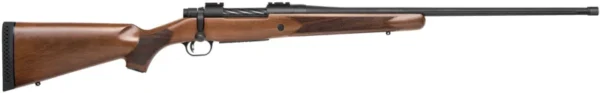 Mossberg 28130 Patriot Walnut 7mm Rem Mag 3+1 24" Threaded/Fluted Barrel w/Recessed Match Crown, Matte Blued Metal Finish, Spiral Fluted Bolt, Walnut Stock, Drop Box Magazine, Adjustable LBA Trigger