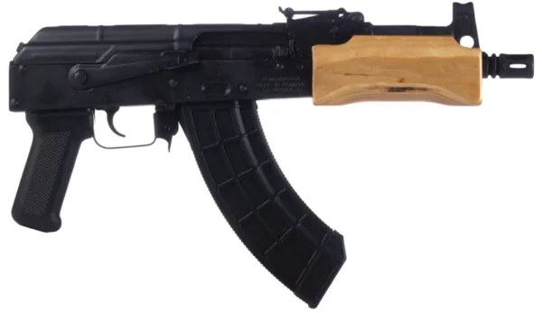 Century Arms HG2137N Draco Mini (Romanian Made) 7.62x39mm 30+1 7.75" Threaded Barrel, Black Stamped Receiver, Black Polymer Grip, Enhanced Trigger Group, Includes 1 US Palm 30rd Magazine
