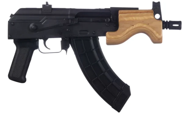 Century Arms HG2797N Draco Micro 7.62x39mm 30+1 6.25" Threaded Barrel, Black Stamped Receiver, Premium Handguard, Black Polymer Grip, Enhanced Trigger Group, Includes 1 US Palm 30rd Magazine