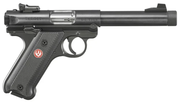 Ruger 40178 Mark IV Target Sports South Exclusive 22 LR 10+1 5.50" Blued Steel/Threaded/Bull Barrel, Blued Steel Slide & Aluminum Frame, Black Checkered Polymer Grips