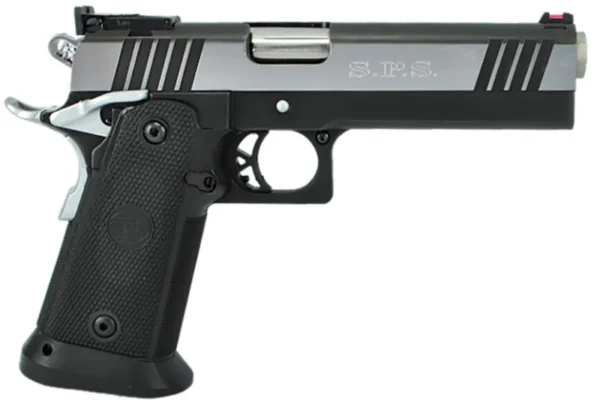 TriStar 85674 SPS Pantera 1911 9mm Luger 18+1, 5" Stainless Steel Barrel, Black Chrome Serrated Steel Slide, Black Steel Frame w/Beavertail, Black Polymer Grip