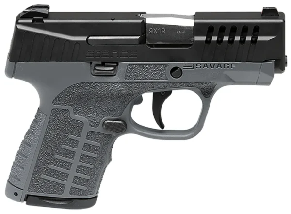 Savage Arms 67011 Stance  9mm Luger 7+1/8+1 3.2" Barrel, Gray Polymer Frame, Serrated/Ported Black Nitride Slide, Interchangeable Backstrap, Night Sights, No Manual Safety