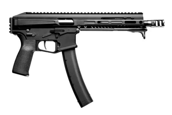 Patriot Ordnance Factory 01838 Phoenix  9mm Luger 35+1 8" Threaded Barrel w/Muzzle Brake, Black Anodized Receiver, M-Lok Handguard, MFT Grip, Picatinny Stock Adapter, Includes Hand Stop
