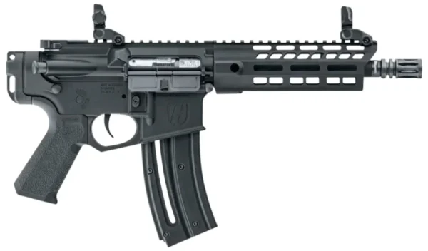 Hammerli Arms 5760507 Tac R1 C 22 LR 20+1 9" Threaded, Black, No Brace, Aluminum Upper & Lower Receivers, Textured Grip, Flip Up Front/Rear Sights