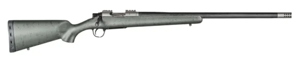 Christensen Arms 8010800102 Summit TI  Full Size 6.5 PRC 3+1, 24" Natural Titanium Steel Threaded Barrel, Natural Titanium Aluminum Receiver, Green w/Black Webbing Fixed Sporter Stock
