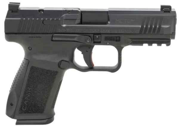 Canik HG5637N Mete SF Compact 9mm Luger 15+1 4.08" Black Steel Barrel, Black Nitride Optic Ready/Serrated Slide, Black Polymer Frame w/Beavertail & Picatinny Rail, Ambidextrous