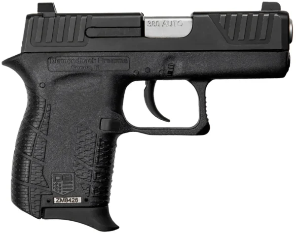 Diamondback DB0100E002 DB380 Gen4 Micro-Compact Frame 380 ACP 6+1, 2.80" Stainless Steel Barrel, Black Nitride Serrated Stainless Steel Slide, Black Polymer Frame w/Beavertail & Grip