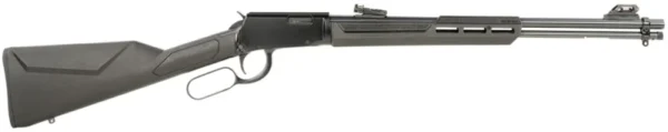 Rossi RL22W201SY Rio Bravo  Lever Action 22 WMR 12+1 20" Round Barrel, Black, Polished Rec/Barrel, Synthetic Stock, Fiber Optic Sights