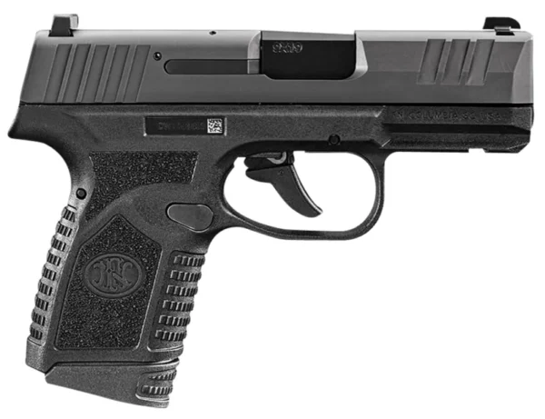 FN 66101408 Reflex  Micro-Compact Frame 9mm Luger 15+1/11+1, 3.30" Black Target Crown Steel Barrel, Black PVD Serrated Steel Slide & Polymer Frame w/Picatinny Rail, Ambidextrous