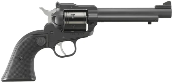 Ruger 2032 Super Wrangler  22 LR/22 WMR 6 Shot 5.50" Hammer Forged Black Cerakote Barrel & Frame, Black Cylinder w/Black Checkered Polymer Grips