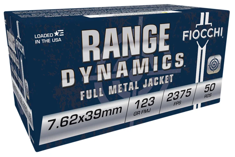 Fiocchi 762X39A Range Dynamics 7.62x39mm 123gr Full Metal Jacket 50 Per Box/10 Case