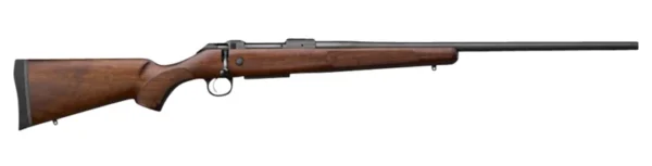 CZ-USA 07711 CZ 600 American ST2 243 Win 5+1 20" Threaded, Black Barrel/Rec, Walnut Stock, Adj. Trigger