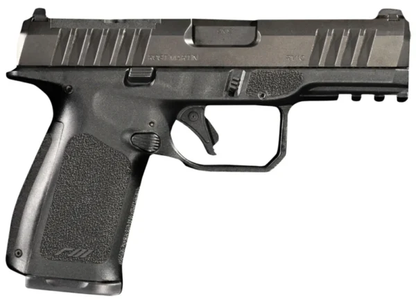 Rost Martin RM1CBLKOSP RM1C  9mm Luger 17+1 4" Black Match Grade Barrel, Black Tenifer Optic Ready/Serrated Steel Slide, Black Polymer Frame w/Picatinny Rail, Textured Grip, Ambidextrous