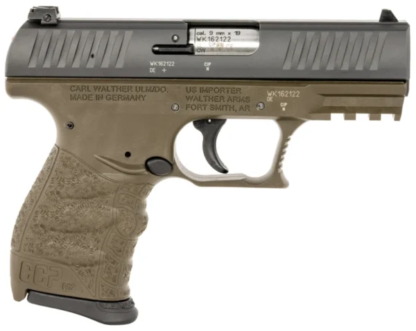 Walther Arms 5083506 CCP M2 Military 9mm Luger 8+1 3.54" Steel Barrel, Polymer Frame w/Picatinny Rail