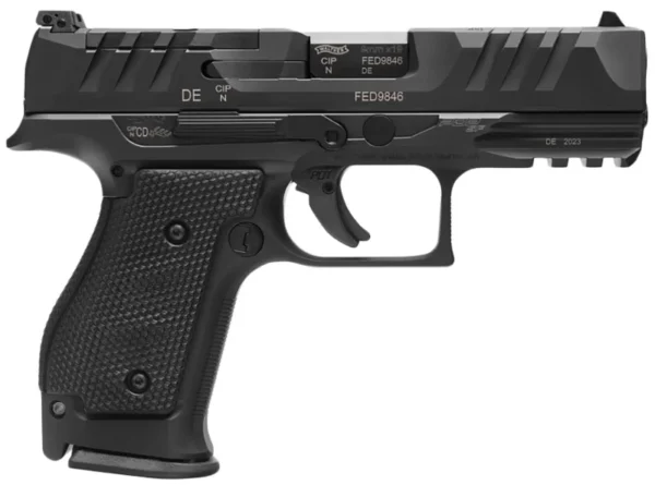 Walther Arms 2872111 PDP Steel Frame 9mm Luger 15+1 4" Black Steel Barrel, Matte Black Tenifer Optic Ready/Serrated Steel Slide, Black Steel Frame w/Picatinny Rail, Textured Wraparound Grip