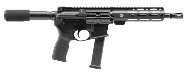 Bersa BAR9GL8BSC AR9  9mm Luger 27+1 8" Barrel, KAW Valley XL Compensator, Hard Coat Anodized Metal Finish, M-Lok Handguard, Magpul MOE+ Grip, Manual Safety