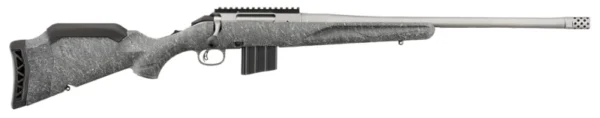 Ruger 46907 American Rifle Gen II Full Size 400 Legend 5+1 20" Cobalt Cerakote Threaded Barrel, Picatinny Rail Steel Receiver, Gray Splatter Adjustable Synthetic Stock