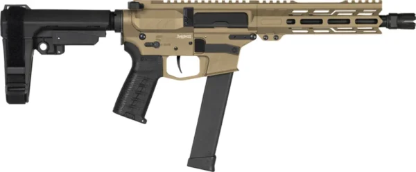 CMMG 10A570FCT Banshee MK10 10mm Auto 30+1 8" Black Nitride Medium Taper Threaded Barrel, EML 7" M-LOK Handguards, Coyote Tan Cerakote Aluminum Picatinny Rail Receiver, CMMG Zeroed Grips