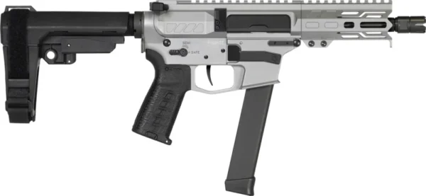 CMMG 99A890FTI Banshee MKGS 9mm Luger 33+1 5" Black Nitride Medium Taper Threaded Barrel, EML 4" M-LOK Handguards, Titanium Cerakote Aluminum Picatinny Rail Receiver, CMMG Zeroed Grips