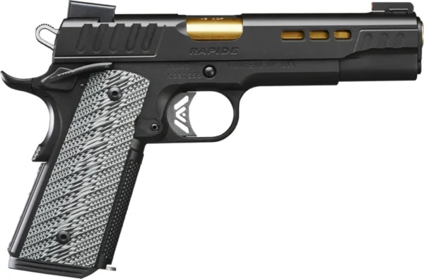 Kimber Mfg.,inc 3000384  Rapide DN NS 10mm 8+1 5" KimPro II Black Front Serrations Stainless Steel Slide G10 Grip