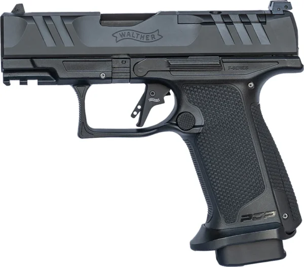 Walther Arms 4796064 PDP F-Series Pro 9mm Luger 10+1 3.50" Black Steel Barrel, Black Serrated/Optic Ready Steel Slide, Black Polymer Frame w/Picatinny Rail, Medium Backstrap Grip