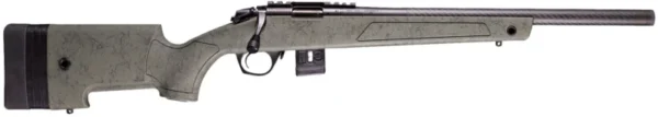Bergara Rifles BMR008 BMR X Carbon Fiber 22 LR 10+1 18" Black Carbon Fiber Threaded Barrel, Black Cerakote Picatinny Rail Receiver, Adj LOP Black w/Green Webbing Synthetic Stock