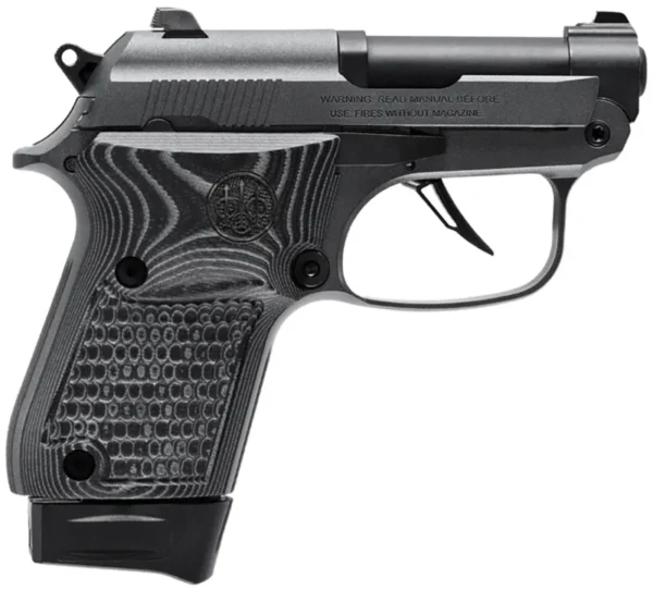 Beretta USA J20X22R8 20X Bobcat You're On Your Own 22 LR 8+1 2.40" Black Steel Barrel, Gray Cerakote ELS/Serrated Steel Slide, Black Polymer Frame w/Beavertail, Helica Texture Grip
