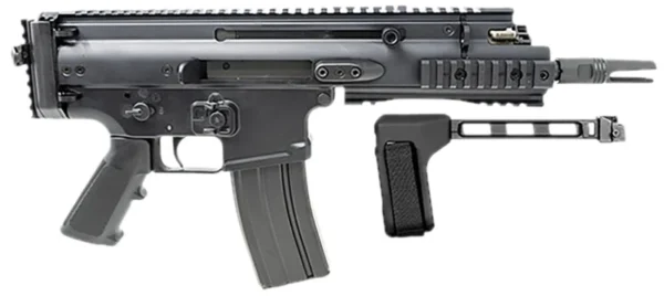 FN 38101882 SCAR 15P 5.56x45mm 30+1 7.50" Black Steel Barrel, Black Anodized Picatinny Rail Aluminum Receiver, SB Tactical Brace, Ambidextrous