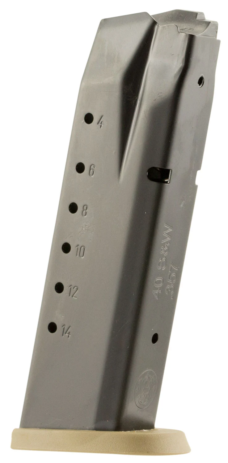 Smith & Wesson 3007346 M&P 15rd 40S&W Blued/Brown Floor Plate Steel
