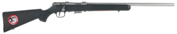 Savage Arms 96703 93R17 FVSS 17 HMR Caliber with 5+1 Capacity, 21" Heavy Barrel, Matte Stainless Metal Finish, Matte Black Synthetic Stock & AccuTrigger Right Hand (Full Size)