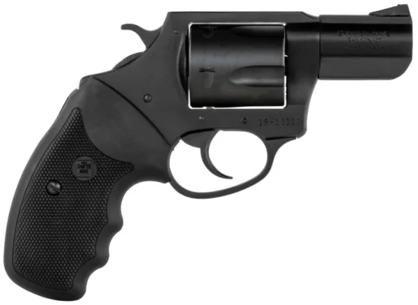 Charter Arms 63520 Mag Pug  Large 357 Mag, 5 Shot 2.20" Black Nitride Steel Barrel, Cylinder & Frame w/Black Finger Grooved Rubber Grip