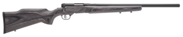 Savage Arms 96970 B.MAG  17 WSM Caliber with 8+1 Capacity, 22" Heavy Barrel, Matte Black Metal Finish & Varmint Beavertail Gray Laminate Stock Right Hand (Full Size)