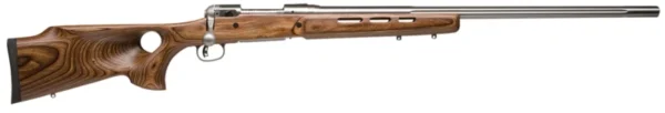 Savage Arms 18518 12 BTCSS 22-250 Rem Caliber with 4+1 Capacity, 26" Barrel, Matte Stainless Metal Finish & Satin Brown Fixed Thumbhole Stock Right Hand (Full Size) Includes Detachable Box Magazine