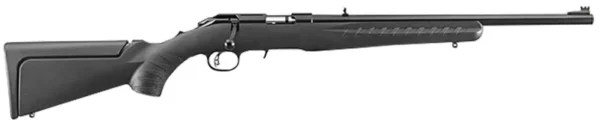 Ruger 8313 American Rimfire Compact Compact 17 HMR 9+1 18" Satin Blued Steel Barrel, Satin Blued Steel Drilled & Tapped Receiver,  Black Synthetic Adjustable Stock, Right Hand