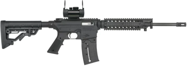 Mossberg 37234 715T Flat Top Tactical Full Size 22 LR 25+1 16.25" Barrel, Blued Metal Finish & A2 Adjustable Black Synthetic Stock Right Hand Includes Red Dot