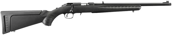 Ruger 8305 American Rimfire  Full Size 22 LR 10+1 18" Satin Blued Threaded Barrel, Satin Blued Drilled & Tapped Steel Receiver, Black Synthetic Adjustable Stock, Right Hand