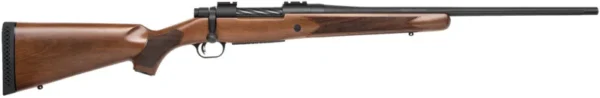 Mossberg 27876 Patriot Walnut 25-06 Rem 5+1 22" Fluted Barrel w/Recessed Match Crown, Matte Blued Metal Finish, Spiral-Fluted Bolt, Walnut Stock, Drop Box Magazine, Adjustable LBA Trigger