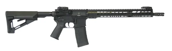 ArmaLite M15TAC16 M-15 Tactical 5.56x45mm NATO 30+1 16" Barrel, Black Hard Coat Anodized Receiver,  Adjustable Magpul STR Collapsible Stock, Magpul MBUS Front & Rear Sights, Flash Hider, Optics Ready