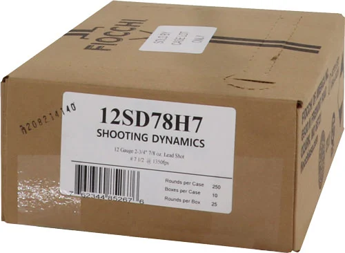 FIOCCHI 12GA 2.75" 7/8OZ #7.5 - 1350FPS 250RD CASE LOT