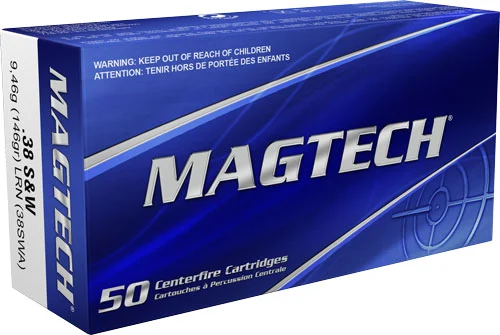 MAGTECH 38 S&W SHORT 146GR - LEAD-RN 50RD 20BX/CS