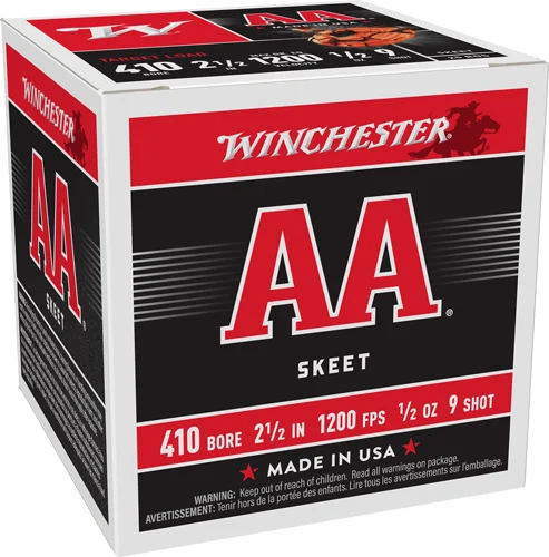 WINCHESTER AA 410 2.5" 1/2OZ - #9 1200FPS 250RD CASE LOT