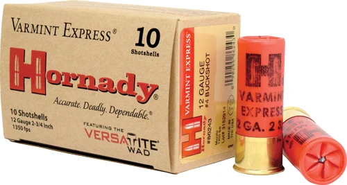 HORNADY 12GA 2.75" #4 BUCK - 24 PELLETS 10RD 10BX/CS