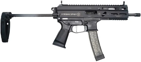 GRAND POWER STRIBOG SP9A3 9MM - 8" 30RD MAG TAILHOOK BRACE BLK