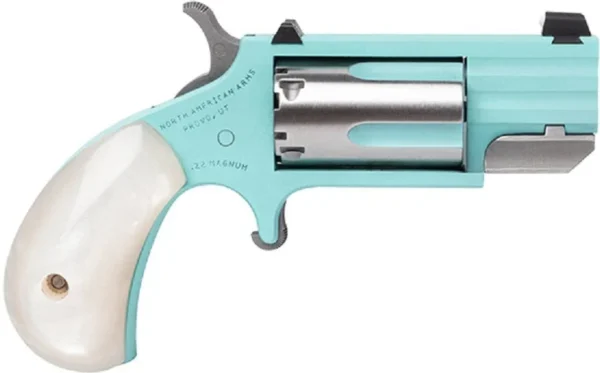 NORTH AMERICAN ARMS PUG 22MAG REV 1" TURQUOISE